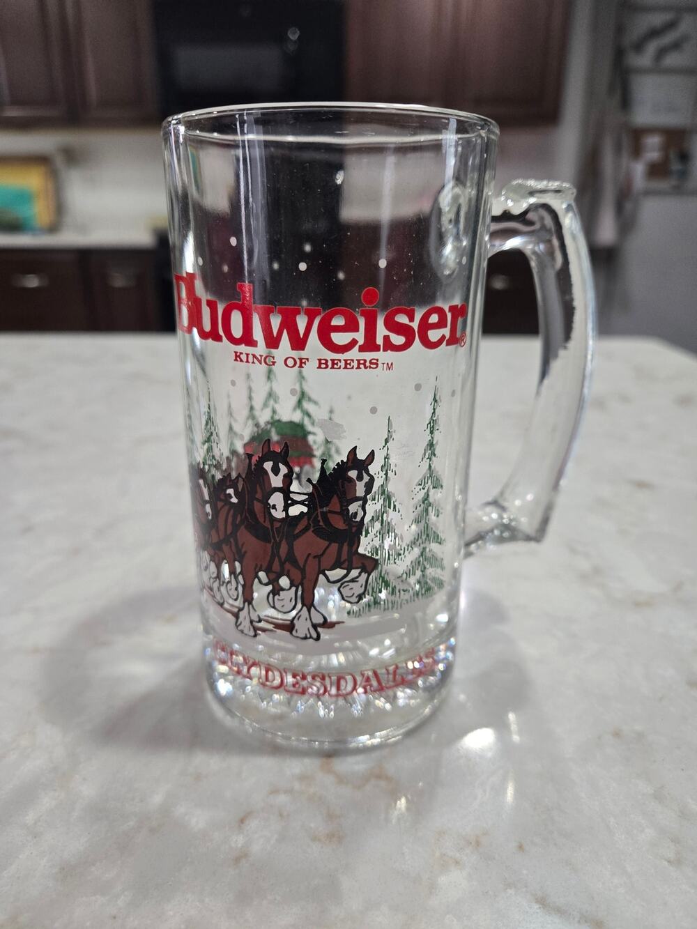 Vintage 1989 Budweiser King of Beers 1989 Anheuser Busch Beer Mug Libby Glass
